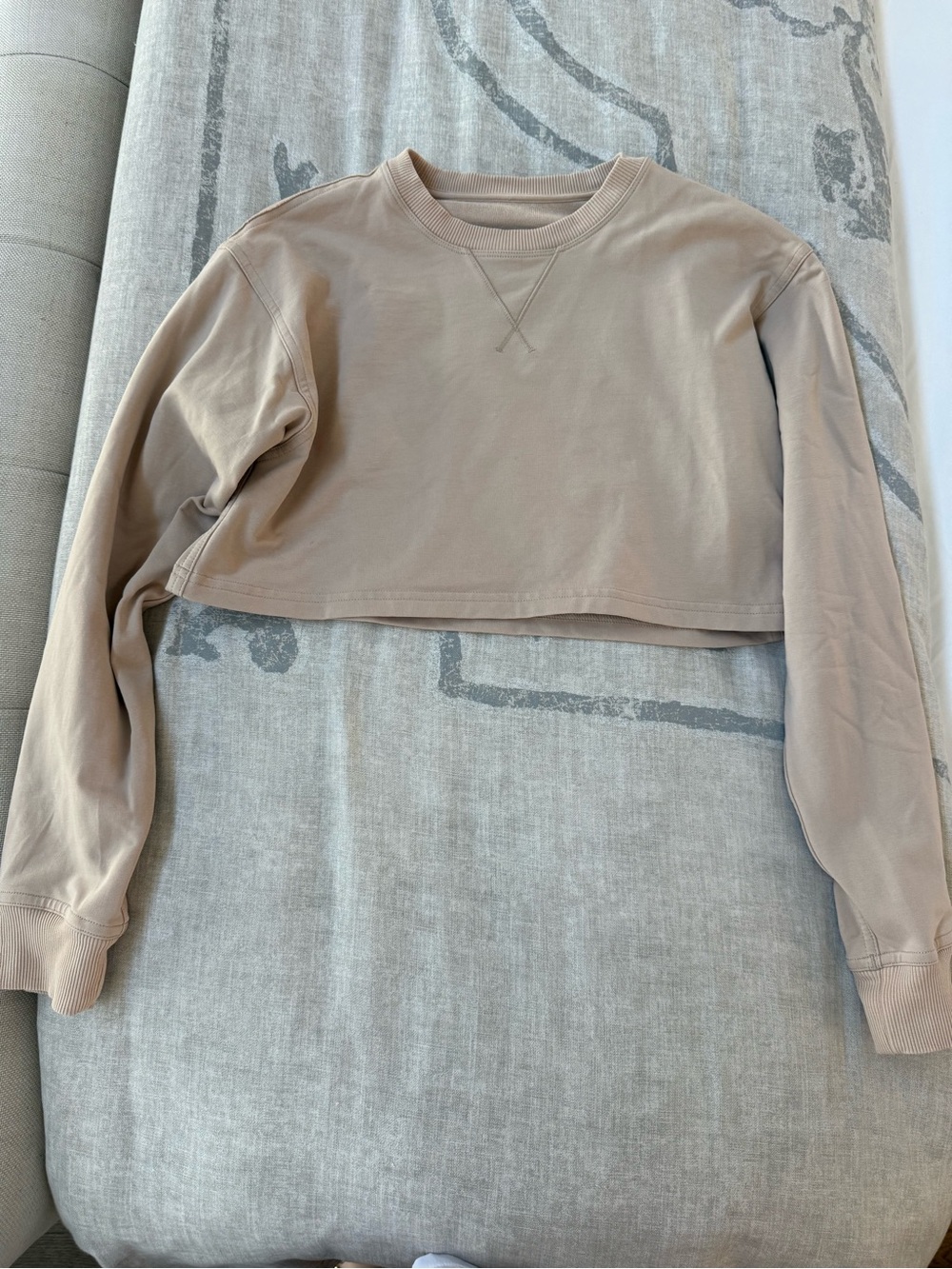 lululemon athletica Cropped Crew Sweatshirt - Beige